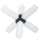 Figura De Macatete De Opalina Blanco Y Negro