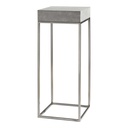 Mesa Alta De Metal Negro Con Top Tipo Cemento