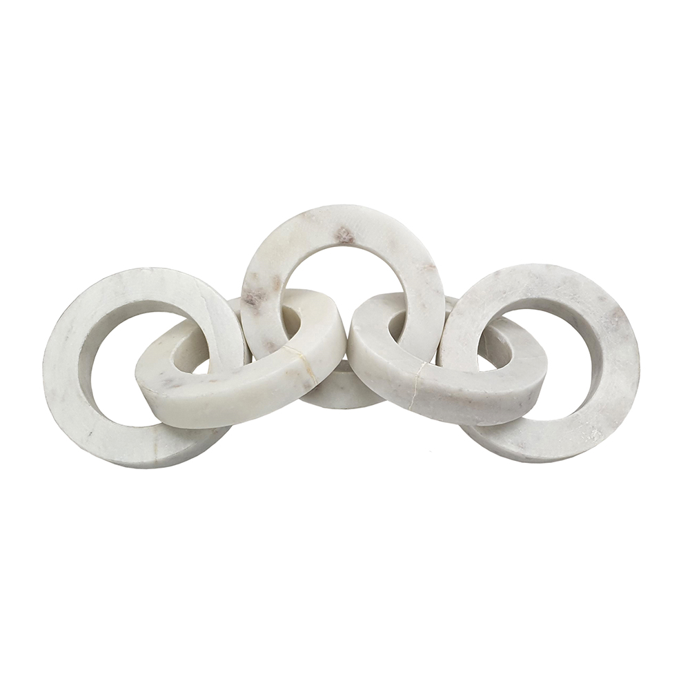 Figura Cadena De Marmol Blanca 
