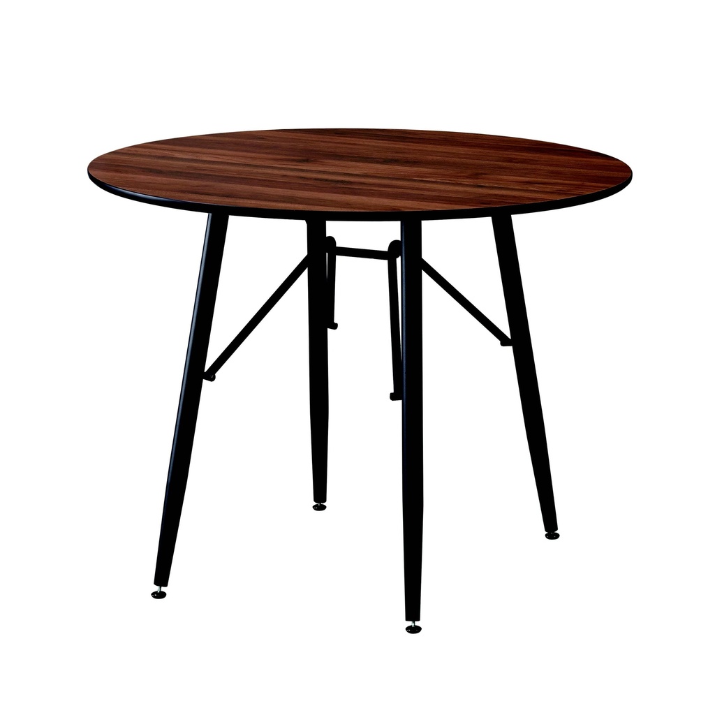 Mesa De Melamina Redonda Mdf Patas Metal 100X73Cm