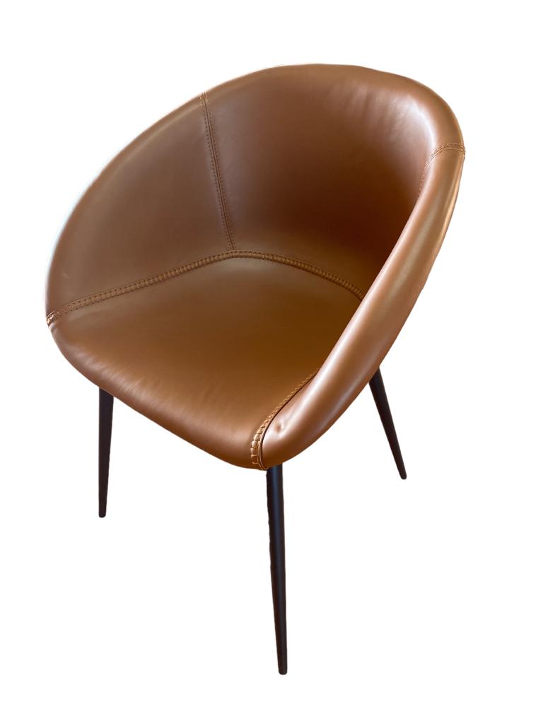 Silla Cuero Sitetico Patas Metal Bx-1A