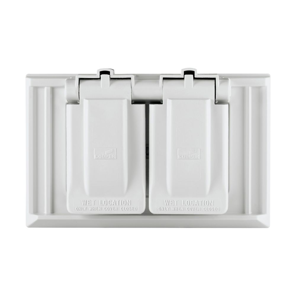 Placa Interperie Doble Plastica #S1952 Cooper-Eaton