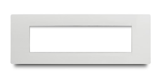 Placa 6H Blanco Con Bastidor Y Cajetin Plastico Premium