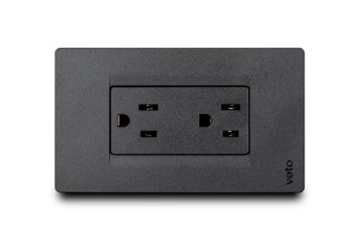 Toma Tv Doble Negro Premium