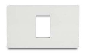 Placa 1 Hueco Blanco Premium