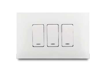 Interrup. Triple C/Luz Blanco Veto Vive