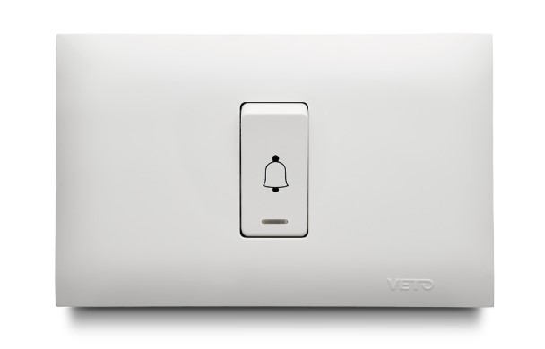 Pulsante Timbre C/Luz Marfil Veto Vive