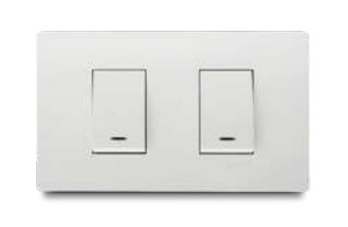 Conmutador Doble S/Luz Blanco Veto Vive