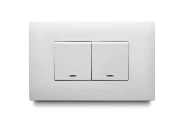 Interruptor Doble Balancin Ancho Blanco Veto Vive