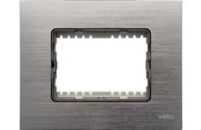 Placa 3H Plata Aluminum Veto Plura