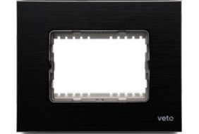 Placa 3H Dark Aluminum Veto Plura