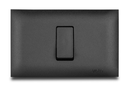 Interruptor Simple No Neon Negro Veto Vive