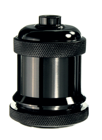 Lamp. Colg. Boquilla 1L E27 Negro Metalizado