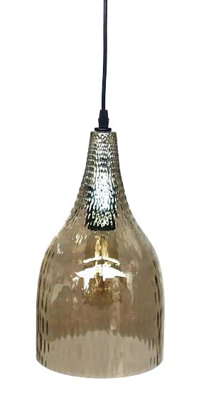 Lamp. Colg. Vidrio 1E27 D19 Cognac