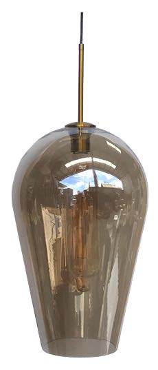 Lamp. Colg. 1E27 Vidrio Fume