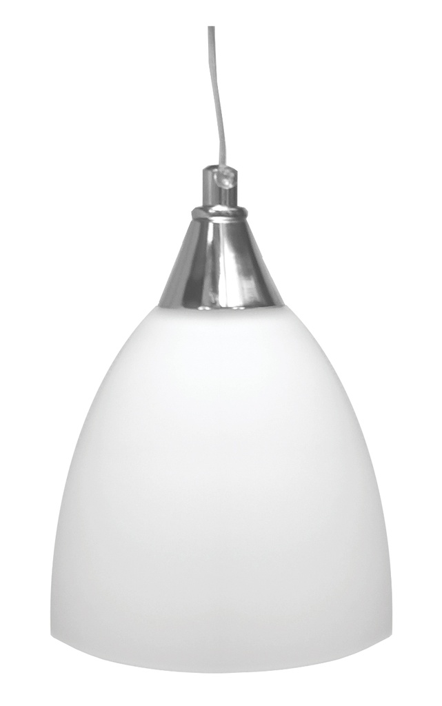 Lamp. Colg. Globo 1L G9 D10Cm Satinado+ Vidrio Opal