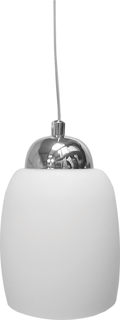 Lamp. Colg. 1L E27 Copa Atachado Vidrio Opal D150mm
