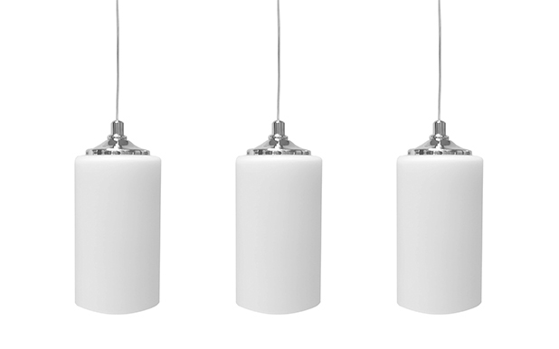 Lamp. Colg. 3L E14 Rectang. Satin+Vidrio Opal (D350x210)mm