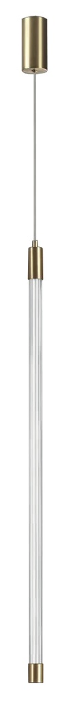 Lamp. Colg. Led Vertical Alum+Acril. Dorado 14W 3K (24x1800)mm