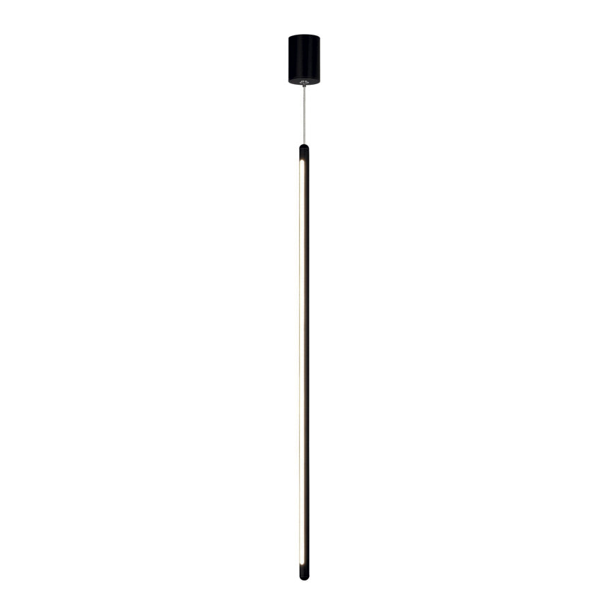 Lamp. Colg. Led 1L Vertical 18w 3k Negro (70x1500)mm