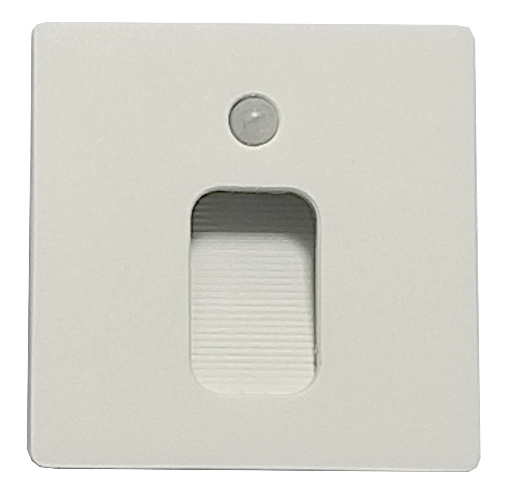 Lamp. Pared Led Cuadrada 1L C/Sensor 3W 3K Blanco