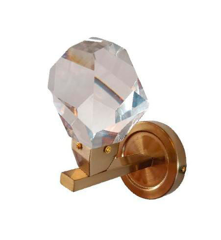 Aplique Pared Led 12X20Cm Dorado+Cristal 5W