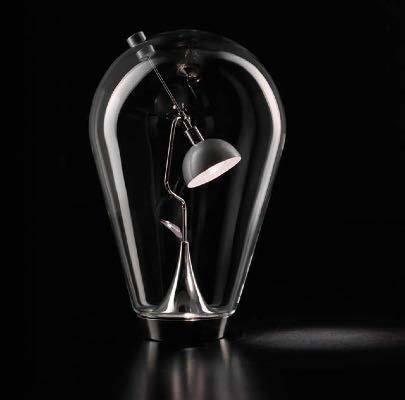 Lamp. Mesa Esfera Vidrio+Metal 1 Led