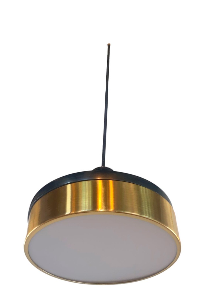 Lamp. Colg. Led Marmol Negro+Dorado Metal 7W 3K (200x230)Mm