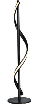 Lamp. Pie Led 20W T/Espiral 3K L165Cm Negro