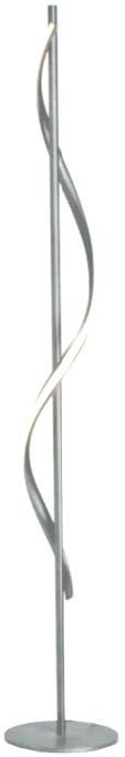 Lamp.Pie Led 20W T/Espiral 3K L165Cm Plata