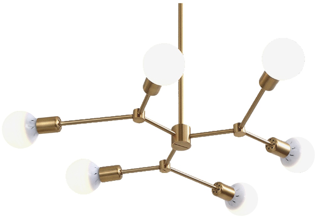 Lamp. Colg. 6L E27 Brush