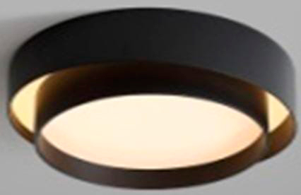 Lamp. Techo Led Redonda D40X14Cm Negro 24W 3K
