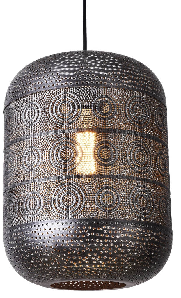 Lamp. Colg. 1L E27 Metal Troquelado (250X340Mm)