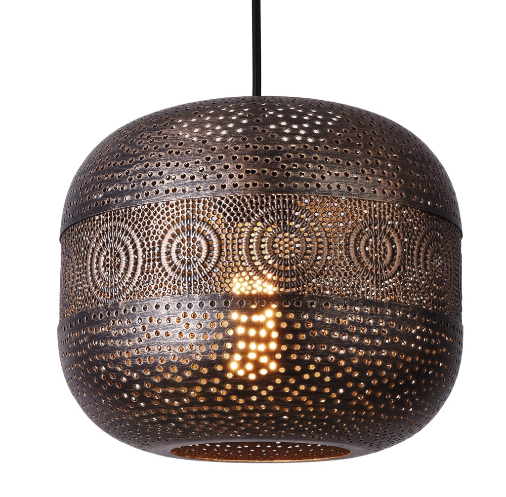 Lamp. Colg. 1L E27 Metal Troquelado (250X210Mm)