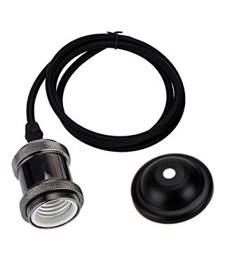 Boquilla Colg. Metal 1M Negro Base Peq.