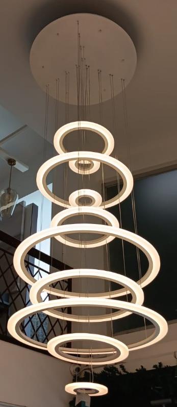 Lamp. Colg. Led 10L 3K Anillos (226x3+403x3+582x2+761x2)mm