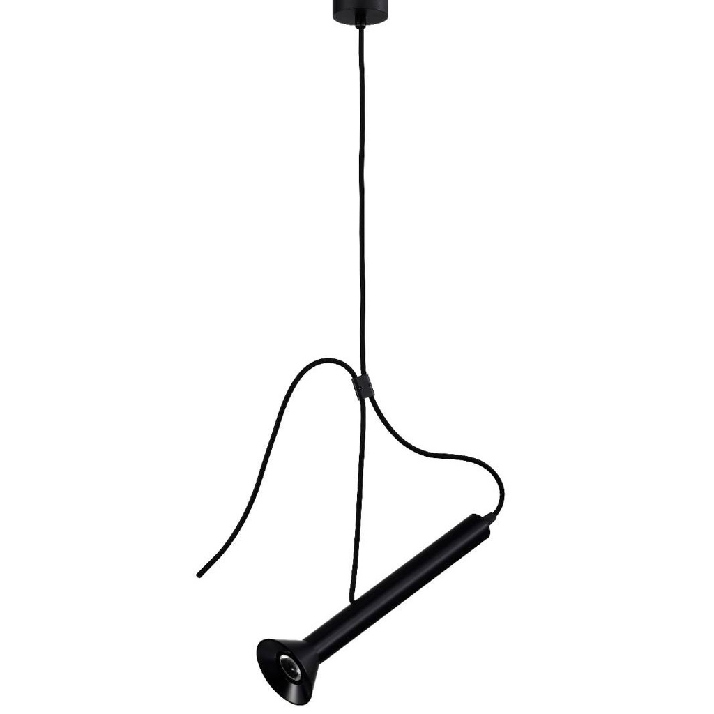 Lamp. Colg. Led 7W 300X1500Mm Al 90-260Vac 50/60Hz Negro 3K