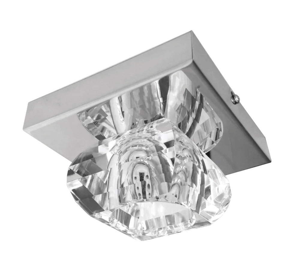 Lamp. Techo Cristal 1L G9 Cubos 8X8Cm