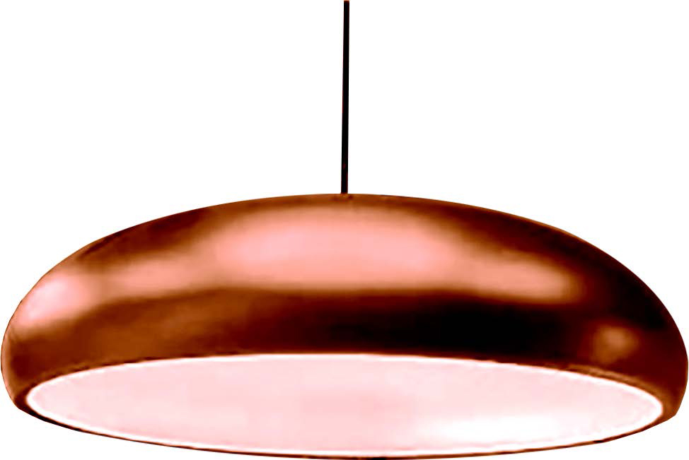 Lamp. Colg. 3L E27 Alum. Redondot/Plaf.45X15Cm Cooper+Blanco