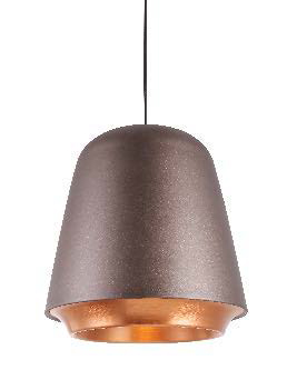Lamp. Colg. 1L E27 Alum. 35X31Cm Coffe+Cooper