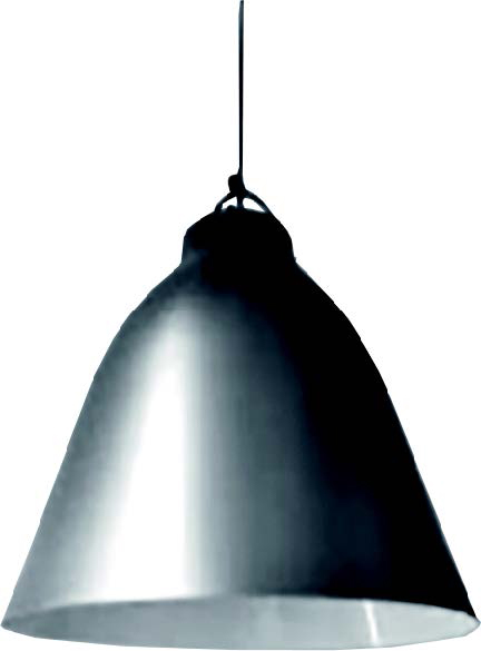 Lamp. Colg. 1L E27 Alum. 40x58cm Coffe+Blanco