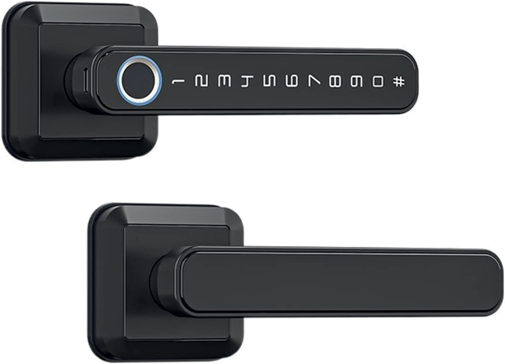 Cerradura Intelig. Wifi Tarjeta/Huella/Clave/Llave 65X15Mm Negro