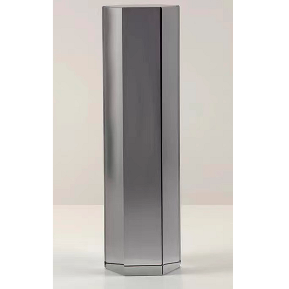 Figura De Octagono De Cristal Alto Plata