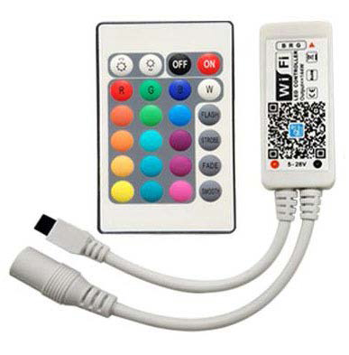 Control Cinta Led 24Key Rgb 12/12 Dc Wifi