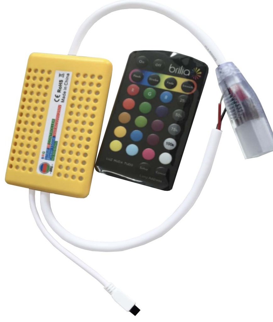 Control P/Cinta T/Manguera Led 120V Rgb 10M