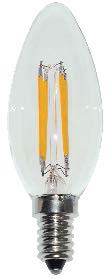 Foco Led T/Vela C35 E27 4W 3.5K Claro 110-130V (D35Mm)