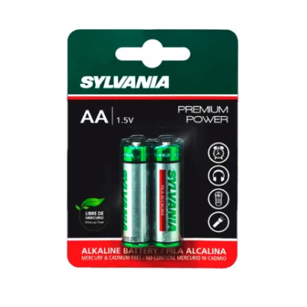 Bateria O Pila Alcalina Aa Blister De 2U Sylvania