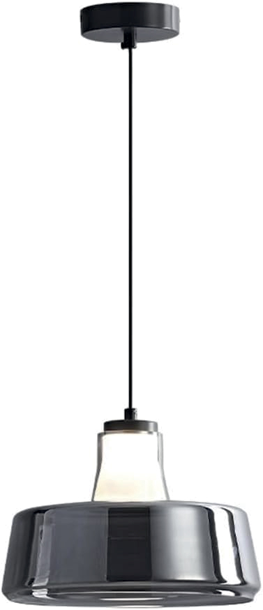 Lamp. Colg. Led Vidrio Fume 5W 3K (190X160Mm)