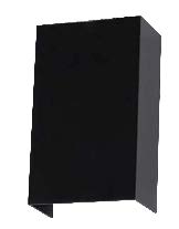 Aplique Pared Led Rueda Ajust. Alum.+Plast. Negro 10w 3k (150x92x50)mm IP65