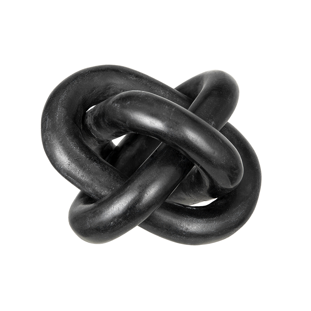 FIGURA DE CADENA DE MARMOL NEGRA